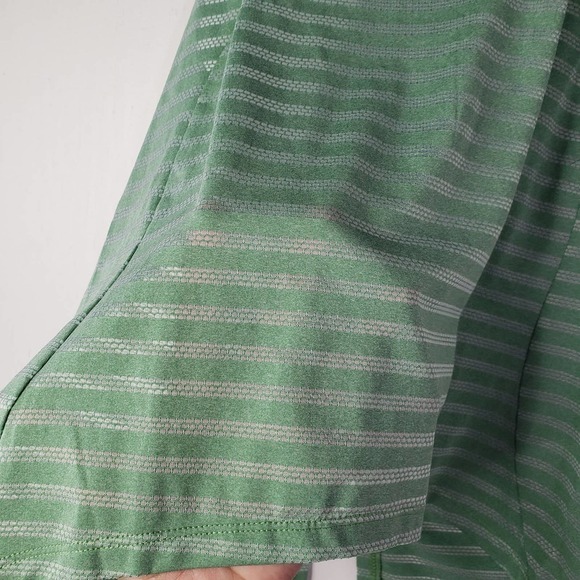 Zyia Active Nimbus Split Back‎ Tank Top M Green Stripe Tie - Picture 6 of 6